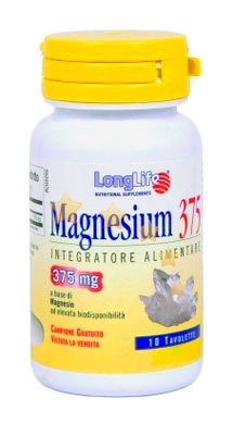 LongLife Linea Benessere dell'Organismo Integratore Magnesium 375 100 Tavolette