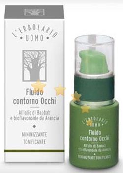 L'Erbolario Uomo Linea Baobab e Arancia Tonificante Fluido Contorno Occhi 15 ml