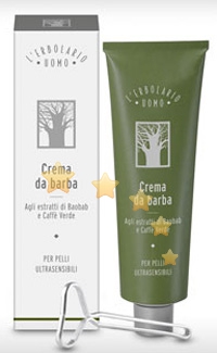 L'Erbolario Uomo Linea Baobab Crema da Barba Pelli Ultra-Sensibili 150 ml