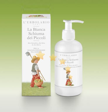 L'Erbolario Linea Il Giardino dei Piccoli Lenitiva Delicata Bianca Schiuma 250ml