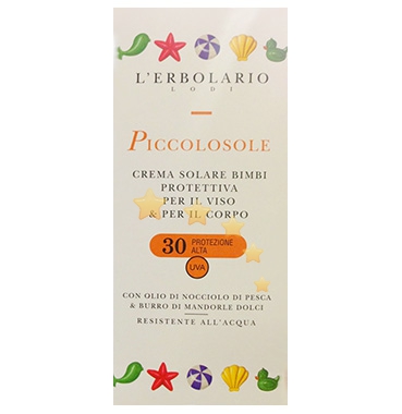 L'Erbolario Linea Solare Piccolosole SPF30 Crema Solare Protettiva Bambini 125ml