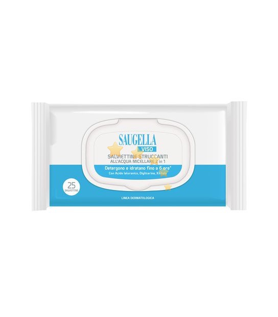 Saugella Viso Salviette Struccanti all'Acqua Micellare 2 in 1 - 25pz