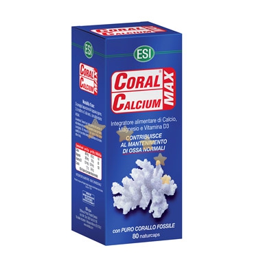 Esi Linea Vitamine e Minerali Coral Calcium Integratore Alimentare 80 Naturacaps