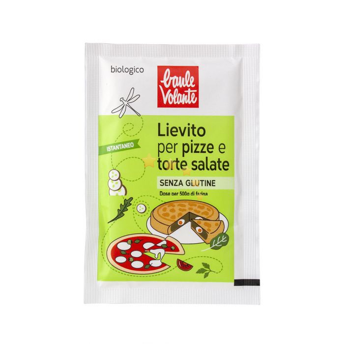 Biotobio - Polvere Lievitante Istantanea Pizze,Torte Salate-Baule Volante 3x18gr