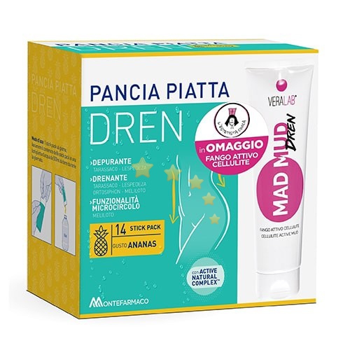 Pancia Piatta Dren 14Stick Pack Ananas + Fango Estetista Cinica omaggio