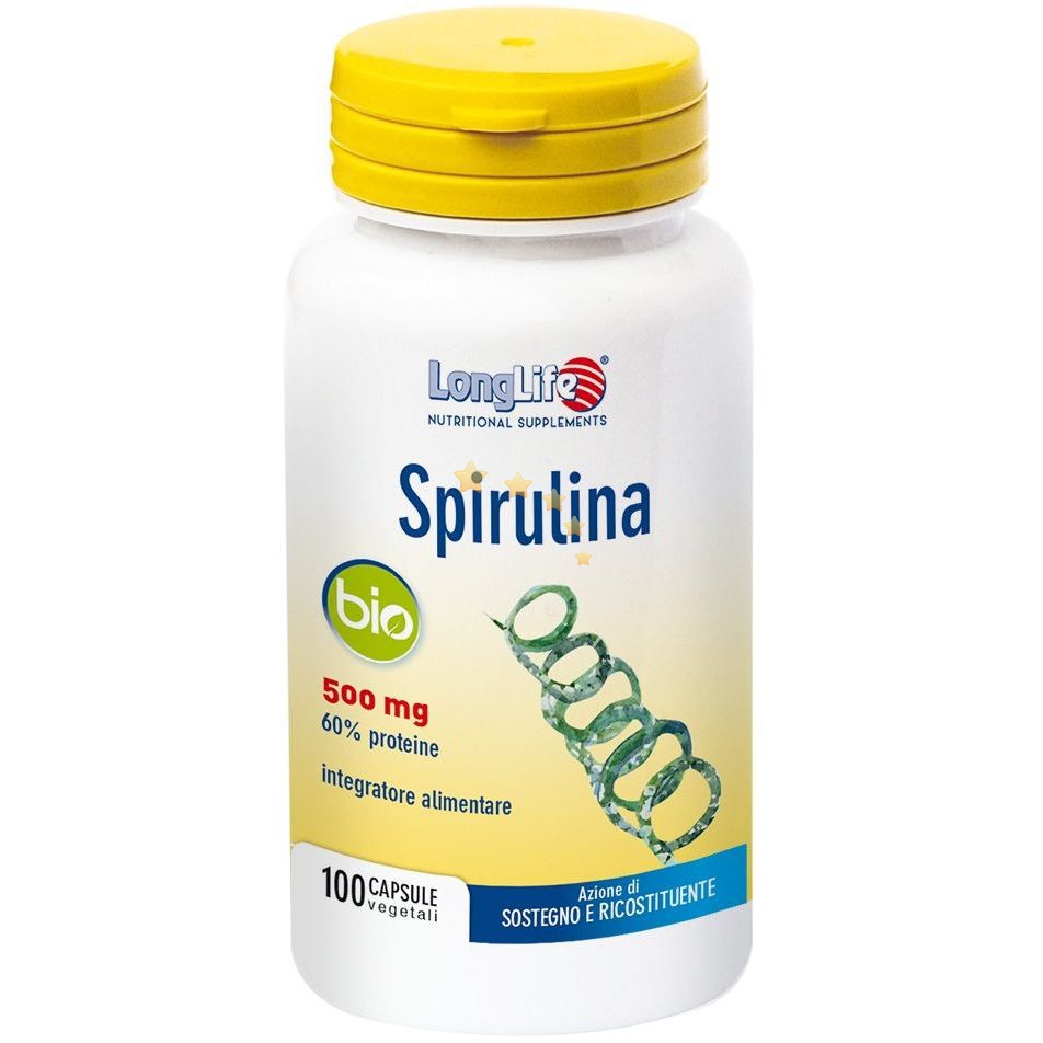 LongLife Linea Benessere dell'Organismo Spirulina 100 Capsule