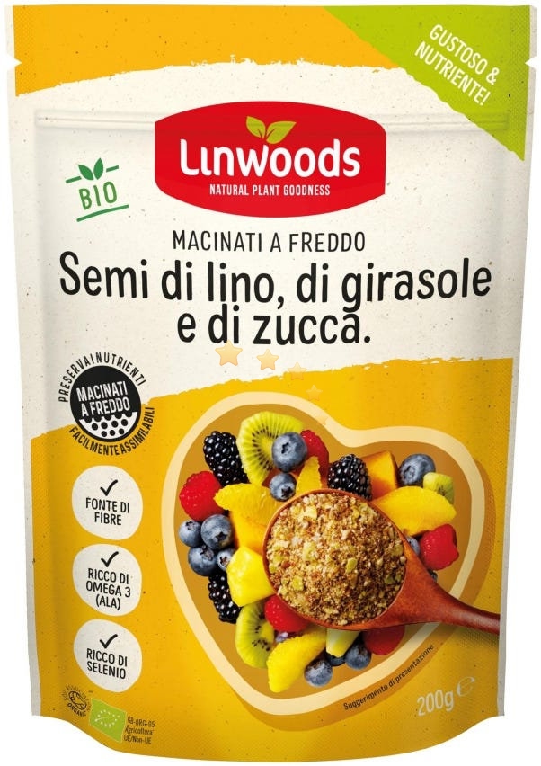 Biotobio - Semi di Lino, Girasole, Zucca Bio Macinati 200gr