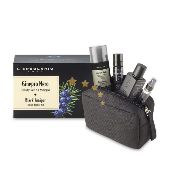 L'Erbolario Linea Uomo Ginepro Nero Fresco e Forte Beauty Set da Viaggio