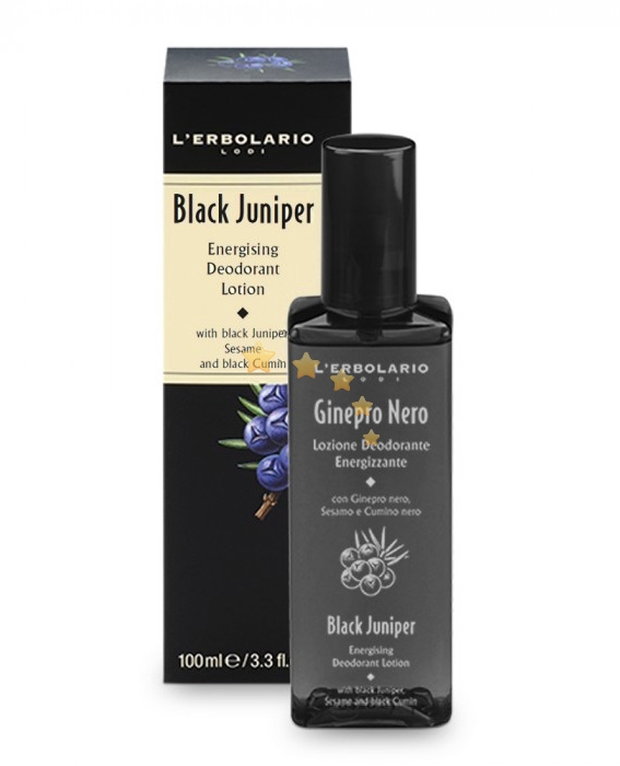 L'Erbolario Linea Uomo Ginepro Nero Fresco e Forte Lozione Deodorante 100 ml