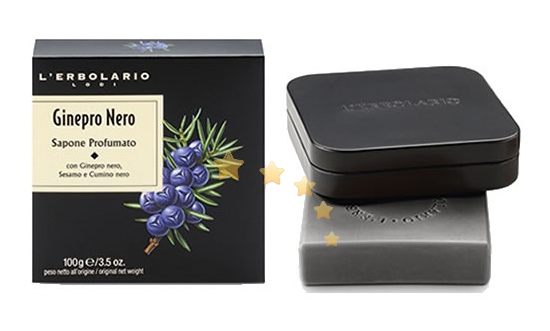 L'Erbolario Linea Uomo Ginepro Nero Fresco e Forte 1 Saponetta da 100 g