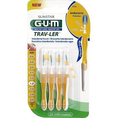Gum Linea Igiene Dentale Trav-Ler 1514 Scovolino 1.3mm 4pz