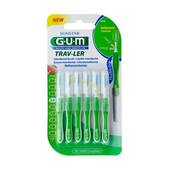 Gum Linea Igiene Dentale Trav-Ler 1414 Scovolino 1.1 mm 6pz