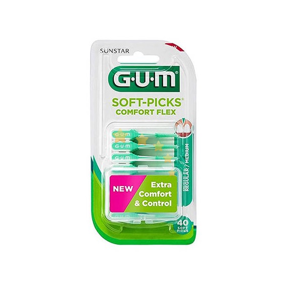 Gum Linea Igiene Dentale Soft Picks Comfort Flex - Scovolino Gomma M 40pezzi