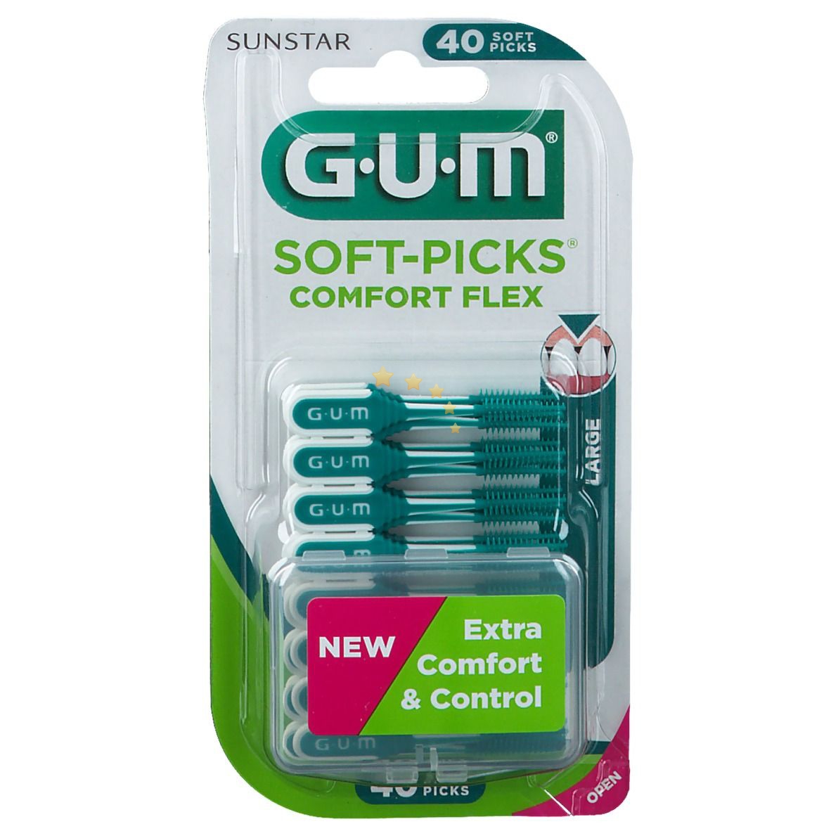 Gum Linea Igiene Dentale Soft Picks Comfort Flex - Scovolino Gomma L 40pezzi