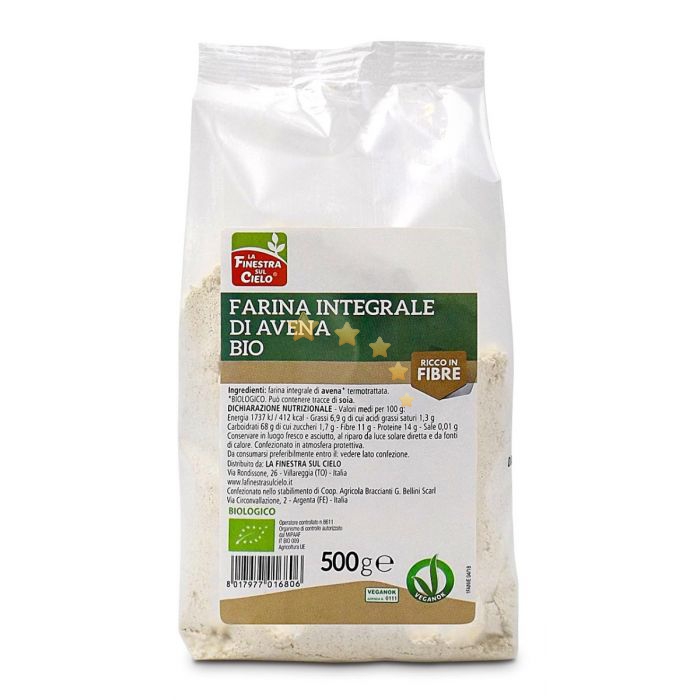 Biotobio - Farina Integrale di Avena Bio - La Finestra Sul Cielo 500gr