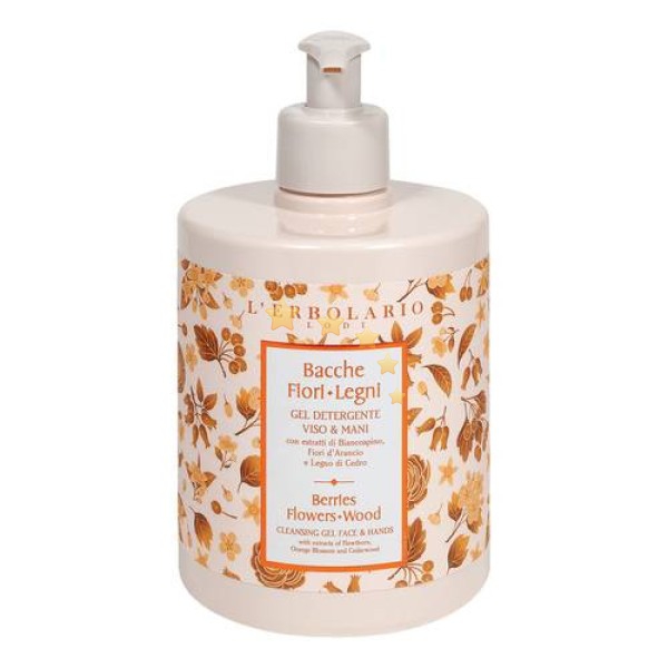 L'Erbolario Linea Bacche Fiori Legni - Gel Detergente Viso & Mani 500ml