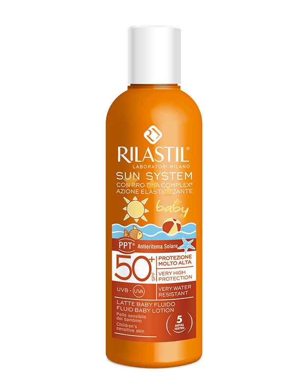Rilastil Linea Baby Sun System PPT SPF50+ Fluido Viso e Corpo Bambini 50 ml