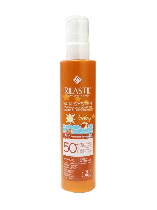 Rilastil Linea Baby Sun System PPT SPF50+ Spray Viso e Corpo Bambini 200 ml