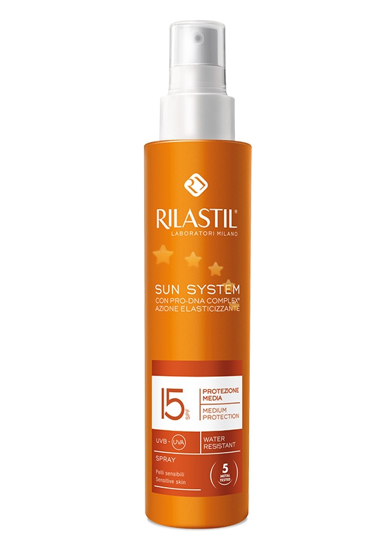 Rilastil Linea Sun System PPT SPF15 Spray Solare Elasticizzante Corpo 200 ml