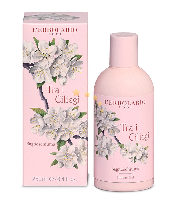L'Erbolario Linea Tra i Ciliegi Vivace e Delicato Bagnoschiuma Corpo 250 ml