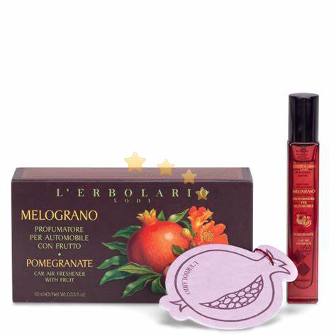 L'Erbolario Linea Melograno - Profumatore per Automobile 10ml Con Cartoncino