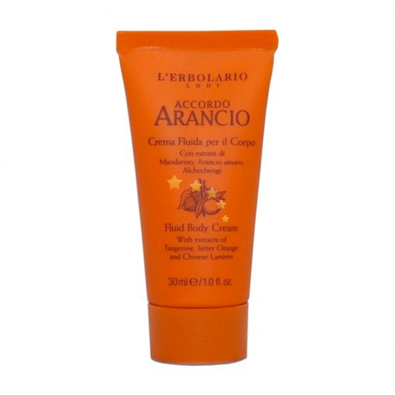 L'Erbolario Linea Accordo Arancio Frizzante Tonificante Crema Fluida Corpo 30 ml