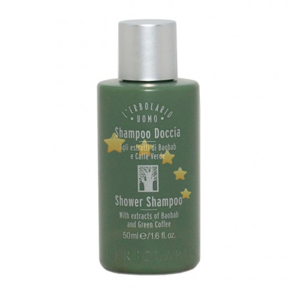 L'Erbolario Uomo Linea Baobab Caff Verde Energizzante Shampoo Doccia 50 ml