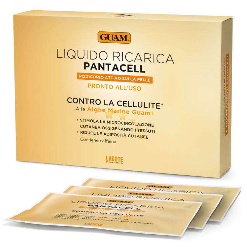 Guam Liquido Ricarica PantaCell Anticellulite,Rassodante,Tonificante 3x100ml