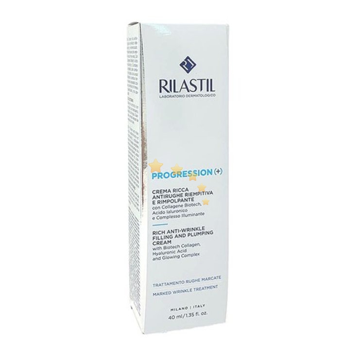 Rilastil Linea Progression - Crema Ricca Antirughe Riempitiva Rimpolpante 40ml