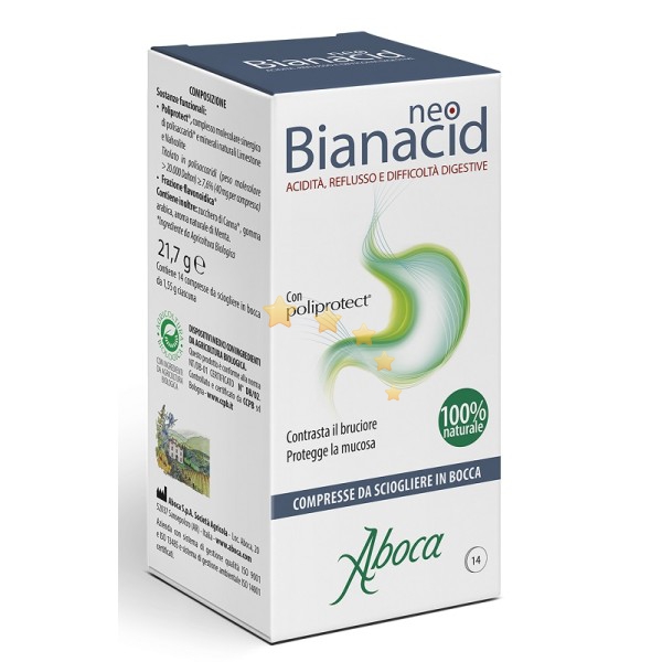 Aboca Linea Benessere Gastrointestinale - Neo Bianacid 14 Compresse