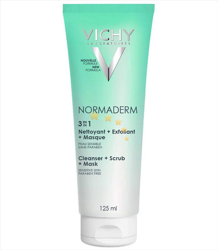 Vichy Normaderm Tri-Activ 3 in 1 Detergente Esfoliante Maschera 125 ml-