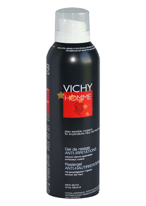 Vichy Linea Homme Gel da Barba Anti-Irritazioni Uomo Pelli Sensibili 200 ml