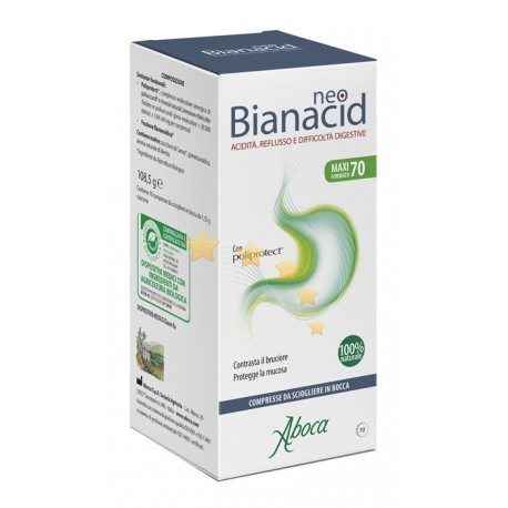 Aboca - Linea Benessere Gastrointestinale - Neo Bianacid 70 cpr masticabili