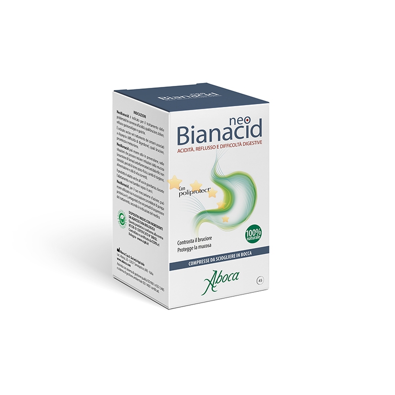 Aboca Linea Benessere Gastrointestinale - Neo Bianacid Integratore 45 Compresse