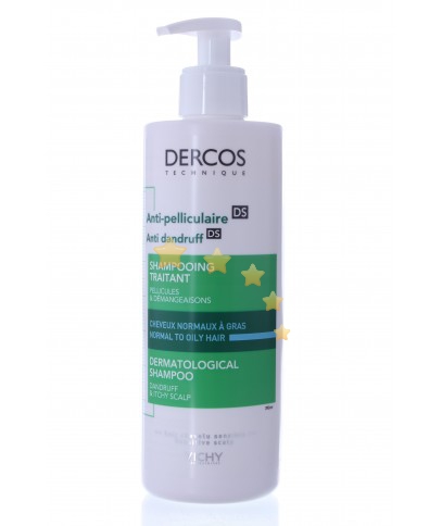Vichy Dercos Shampoo Anti-Forfora DS per Capelli da Normali a Grassi 390ml