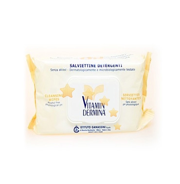Vitamindermina Linea Corpo Trattamento Detergente 15 Salviette Monouso