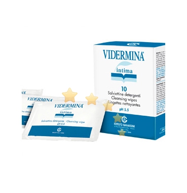 Vidermina Linea Blu Intima Detergente Delicato 10 Salviettine Monouso