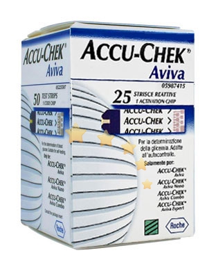Accu-Chek Linea Controllo Glicemia Aviva 25 Strisce Rilevatrici