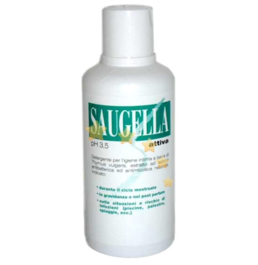 Saugella Linea Attiva Verde Dermoliquido Detergente Intimo Delicato 500 ml