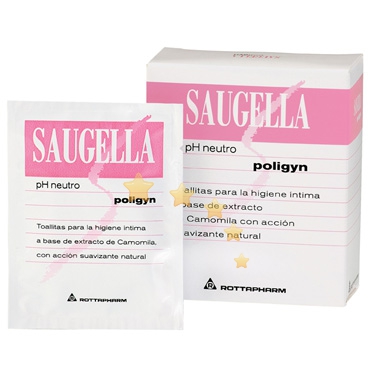 Saugella Linea Poligyn Rosa Detergente Intimo Delicato 10 Salviettine Morbide