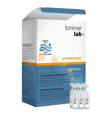 Ganassini Linea Tonimer Lab Hypertonic Soluzione Aerosol 18 Fiale 3 ml