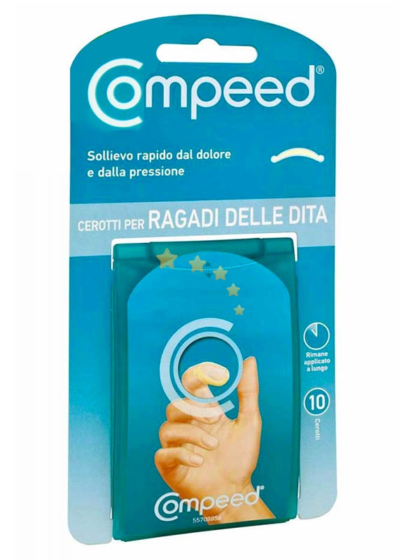 Compeed Linea Cura delle Mani e dei Piedi Cerotti Ragadi Dita Mani 10 Unit
