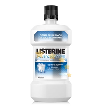 Listerine Linea Igiene Orale Quortidiana Advanced White Colluttorio 500 ml