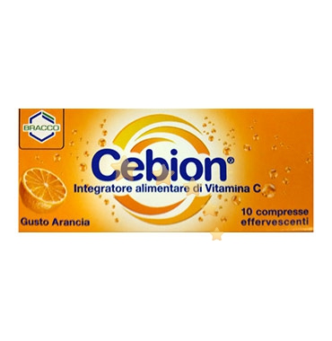 Cebion Linea Difese Immunitarie Vitamina C Integratore 10 Compresse Efferv Aranc