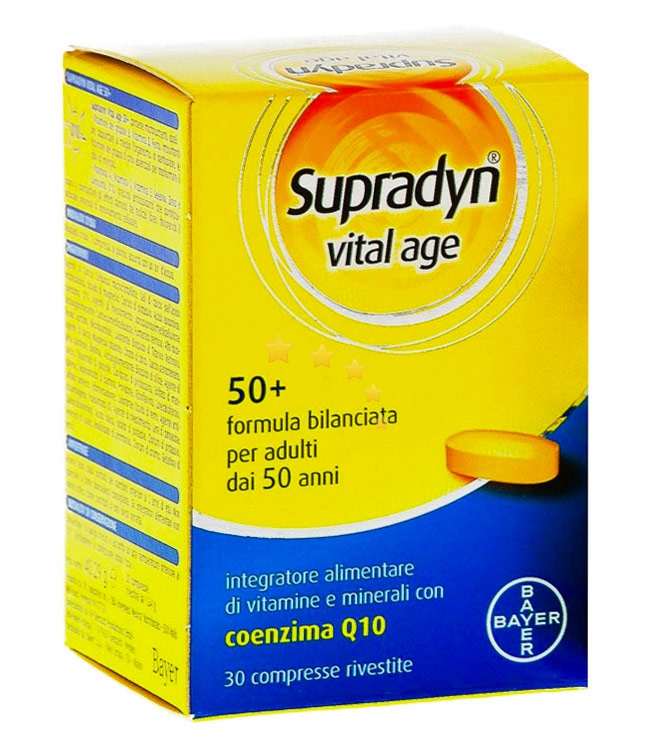 Supradyn Linea Vital Age 50+ Integratore Completo 30 Compresse Rivestite