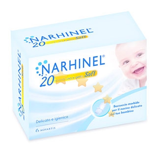 Narhinel Linea Pulizia Salute del Naso 20 Ricambi Soft per Aspiratore Nasale