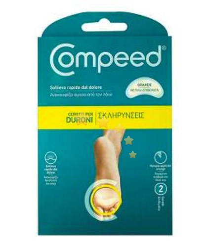 Compeed Linea Cura delle Mani e dei Piedi 2 Cerotti per Duroni Pianta del Piede