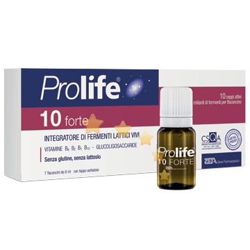 Prolife Linea Intestino Sano 10 Forte Integratore Fermenti Lattici 7 Flaconcini