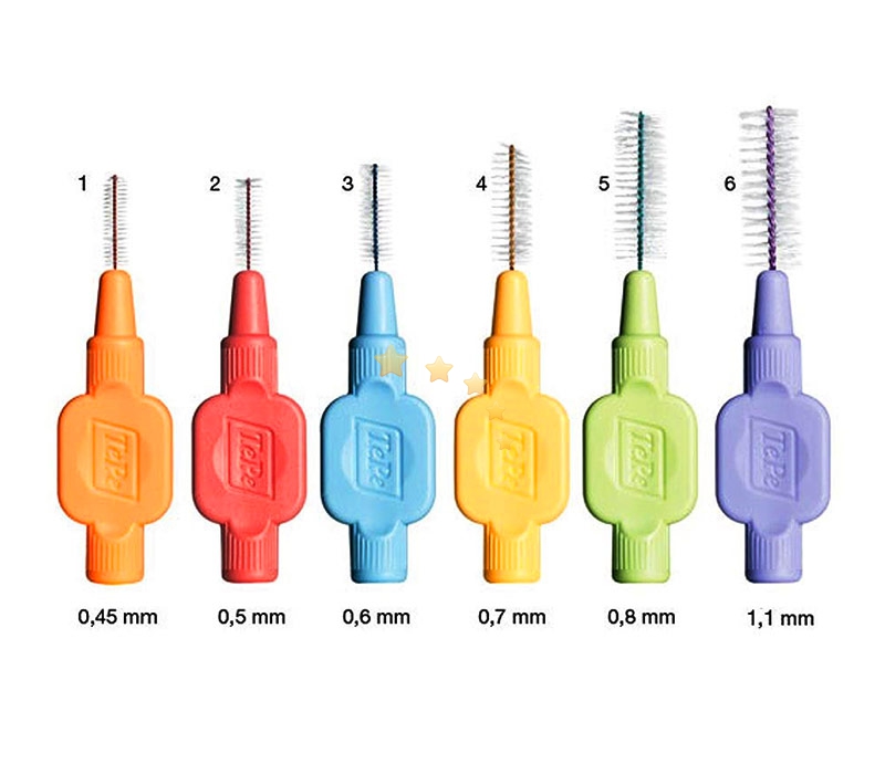 TePe Linea Cura Dentale 6 Scovolini Interdentali Extra Soft Verde Chiaro 0,8 mm