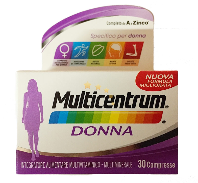 Multicentrum Linea Vitamine Minerali Donna Integratore Alimentare 30 Compresse